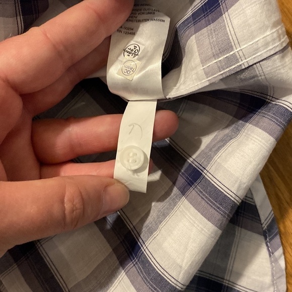 Black Brown 1826 Men's Black Grey White Plaid Button Up Short Sleeved Shirt - Picture 7 of 7